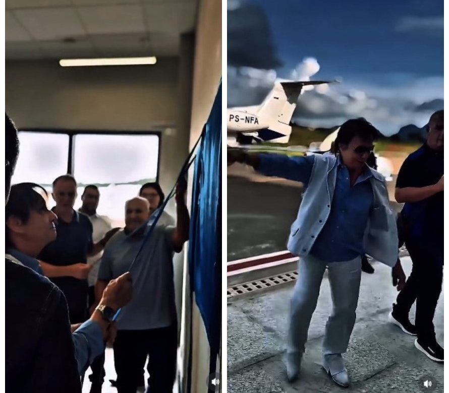 Roberto Carlos inaugura terminal do aeroporto de Cachoeiro em homenagem ao pai no dia de seu 85º aniversário