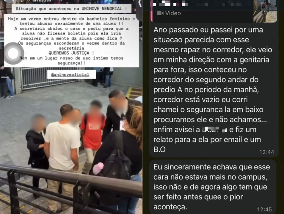 Denúncias Revelam Histórico de Importunação Sexual na Uninove: Segunda Vítima Confirma Suspeito Já Havia Sido Denunciado