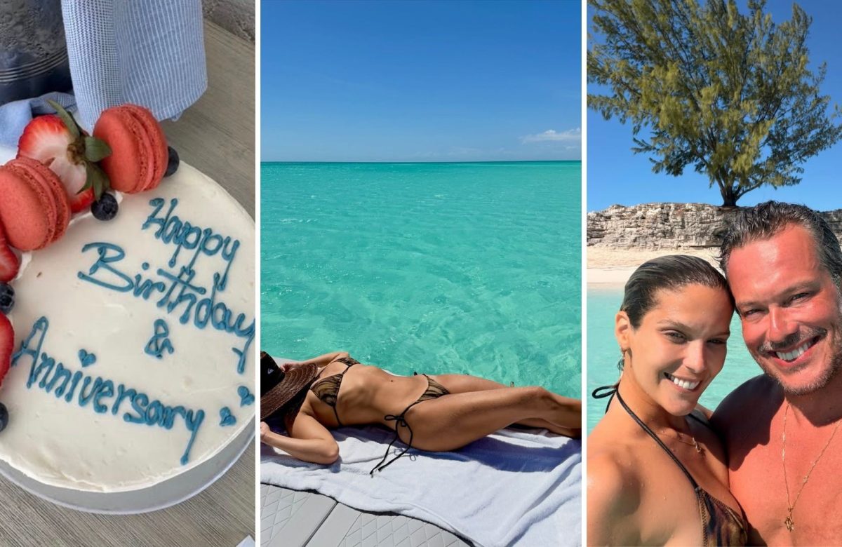 Isabella Santoni celebra 2 anos de casamento em ilha paradisíaca do Caribe com marido Henrique Blecher
