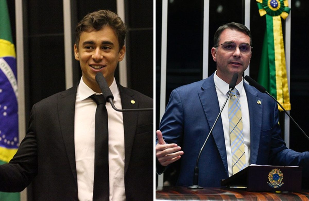 Flávio Bolsonaro visita Juiz de Fora com Nikolas após lançamento de candidatura