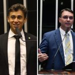 Flávio Bolsonaro visita Juiz de Fora com Nikolas após lançamento de candidatura