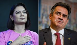 Michelle Bolsonaro intervém junto a Ciro Nogueira para apoiar Tereza Cristina como vice de Flávio