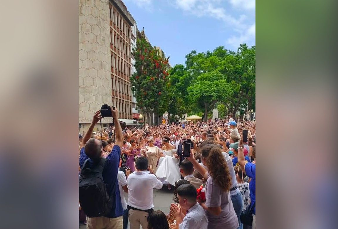 Multidão invade igreja em Portugal esperando casamento de Cristiano Ronaldo e Georgina, mas encontra outro noivo