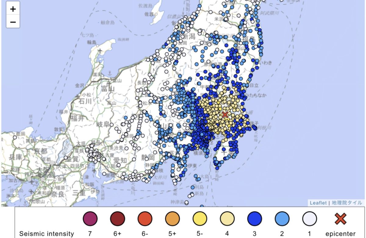 Terremoto de magnitude 5,9 atinge Tóquio e costa leste do Japão; 37 feridos registrados