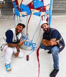Túnel Martim de Sá ganha painel gigante de grafite no Centro do Rio