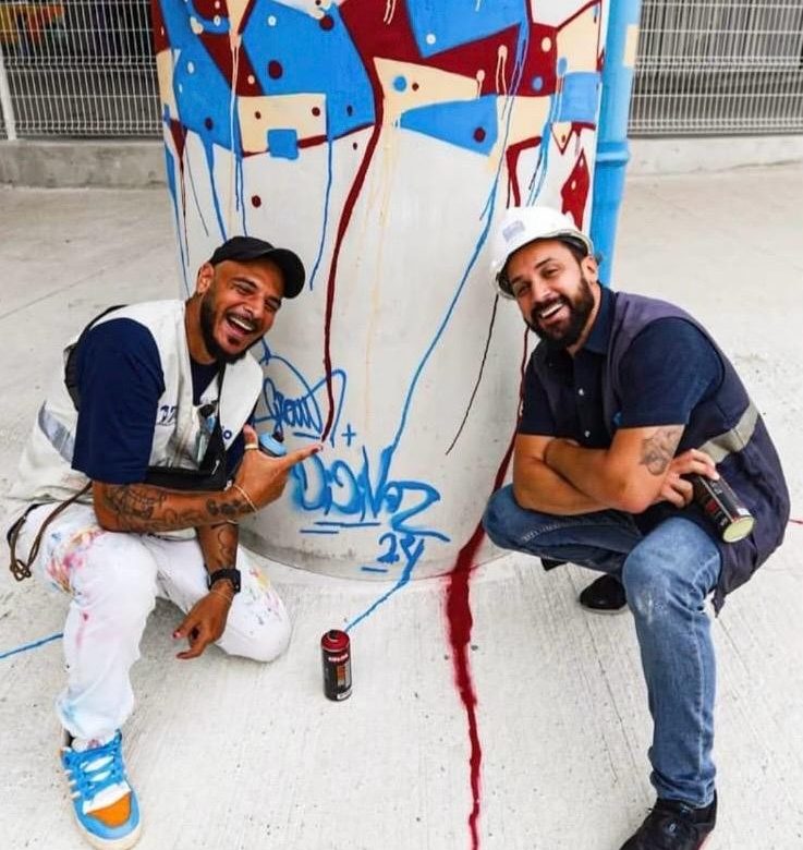 Túnel Martim de Sá ganha painel gigante de grafite no Centro do Rio
